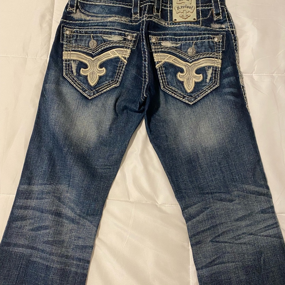 Men's Blue Jeans with Embroidered Pockets